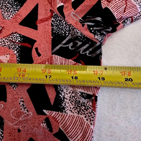 Peter Nygard Long Sleeve Breast Cancer Awareness Ribbon Print Silky Top Womens M - Picture 11 of 12